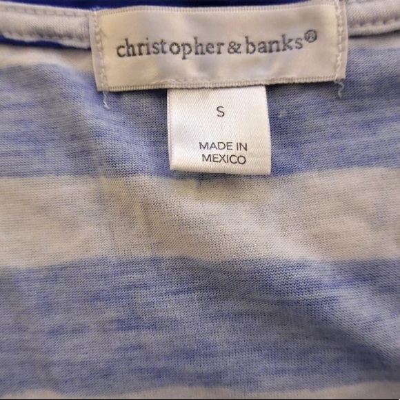 CHRISTOPHER & BANKS | Striped Sparkly T-Shirt - Picture 7 of 7